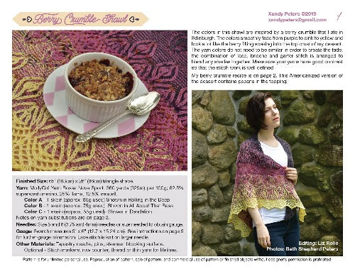 Berry Crumble Shawl - A Pattern By Xandy Peters