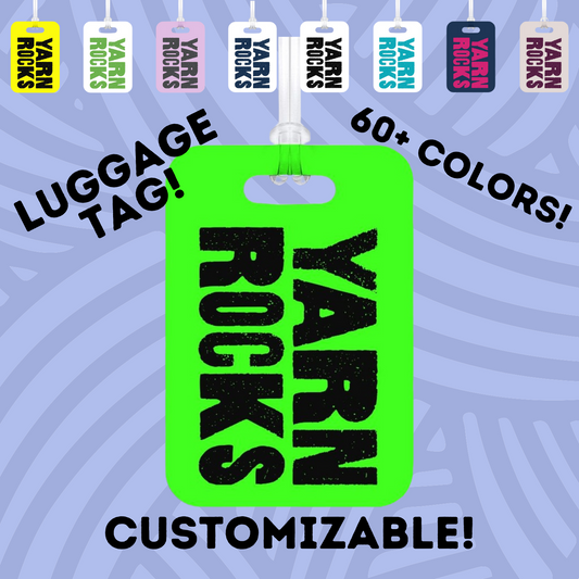 Yarn Rocks Luggage Tag (Rectangle)