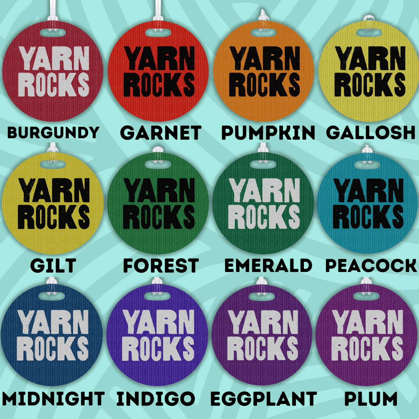 Yarn Rocks Luggage Tag (Circle)