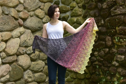 Berry Crumble Shawl - A Pattern By Xandy Peters