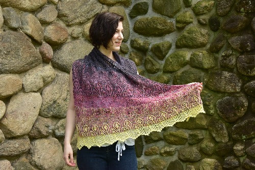 Berry Crumble Shawl - A Pattern By Xandy Peters