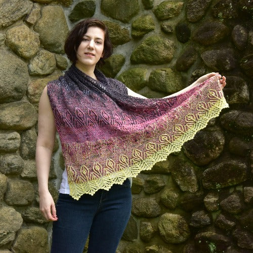 Berry Crumble Shawl - A Pattern By Xandy Peters