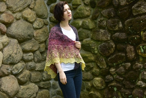 Berry Crumble Shawl - A Pattern By Xandy Peters