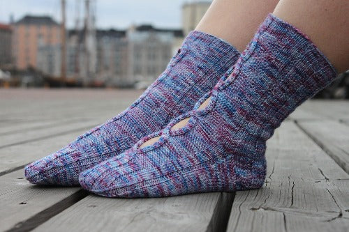 Open Cable Socks - A Pattern from Lucky Fox Knits