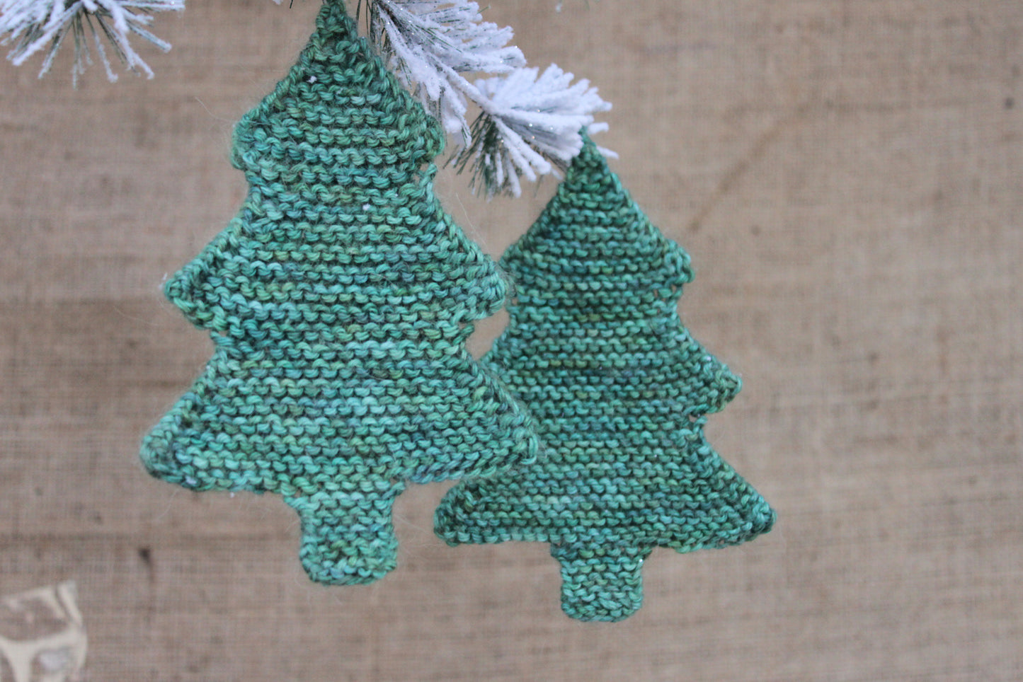 Easy Christmas Tree Ornament - A Pattern from Lucky Fox Knits