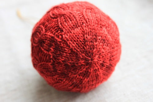 Cabled Christmas Ornament - A Pattern from Lucky Fox Knits